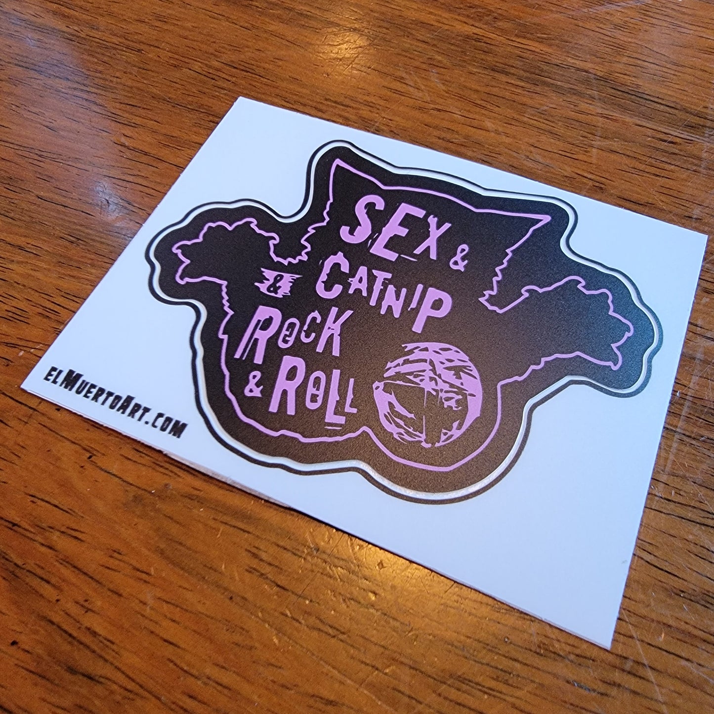 Sex, Catnip and Rock N Roll vinyl sticker