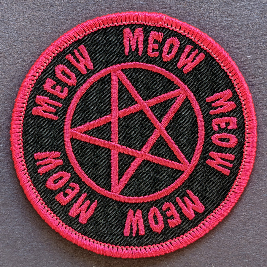 Meow Pentagram embroidered patch