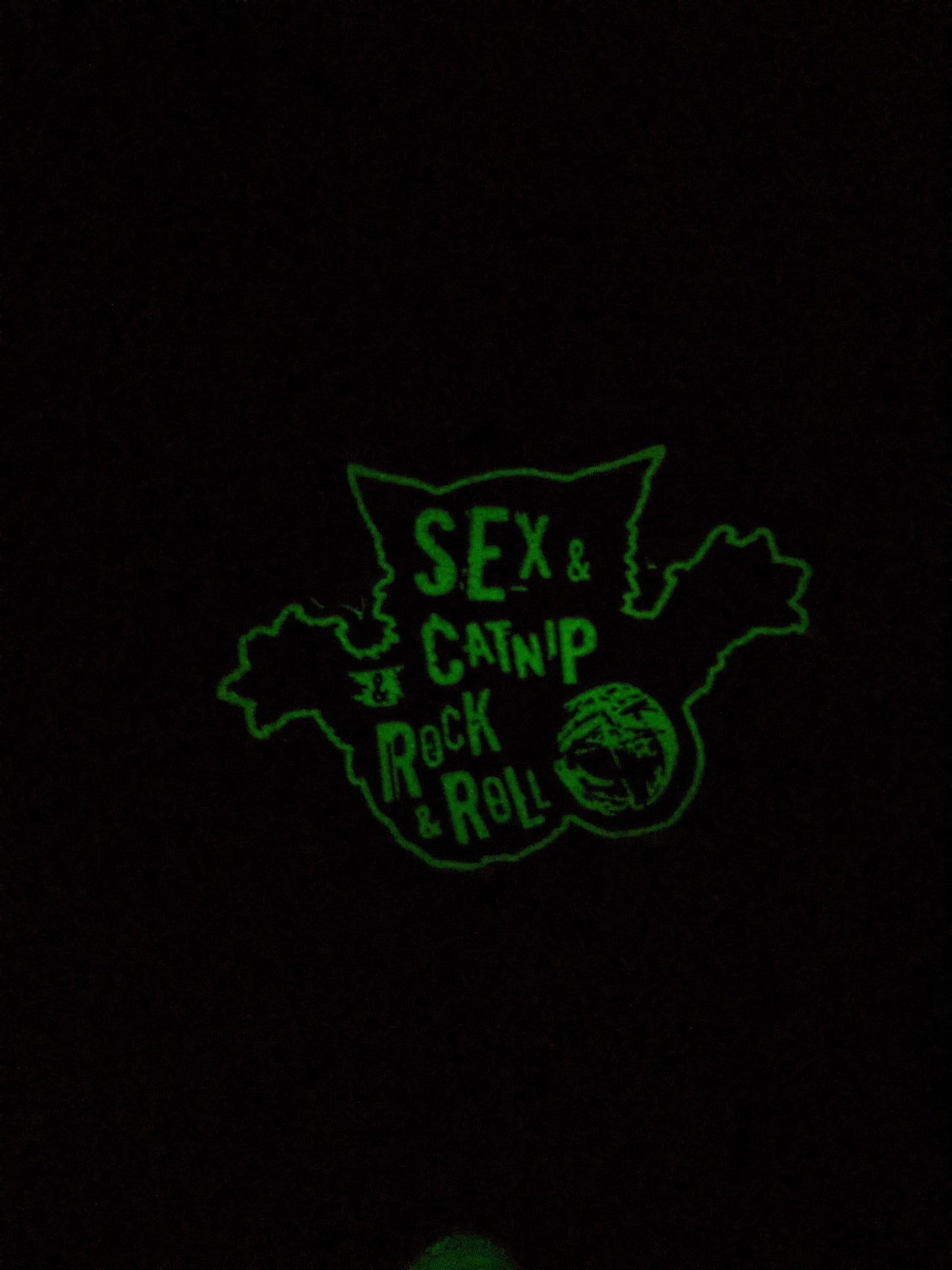 Sex & Catnip & Rock & Roll enamel pin