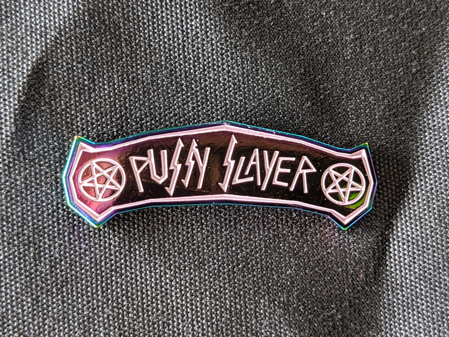 Pussy Slayer enamel pin
