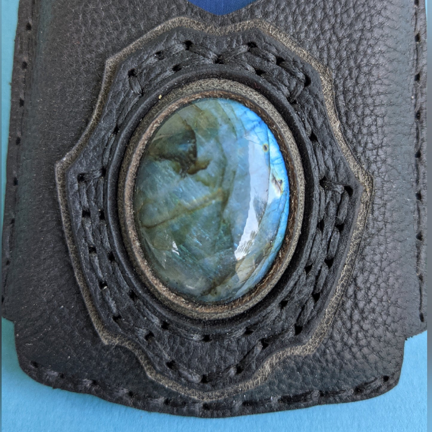 Curio Card Wallet with inset Labradorite