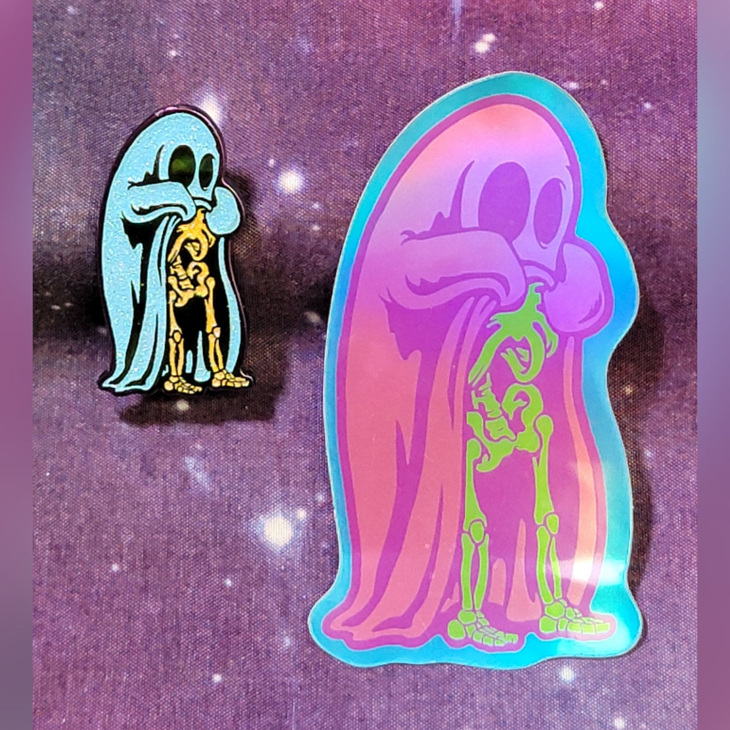 Flasher Ghost enamel pin