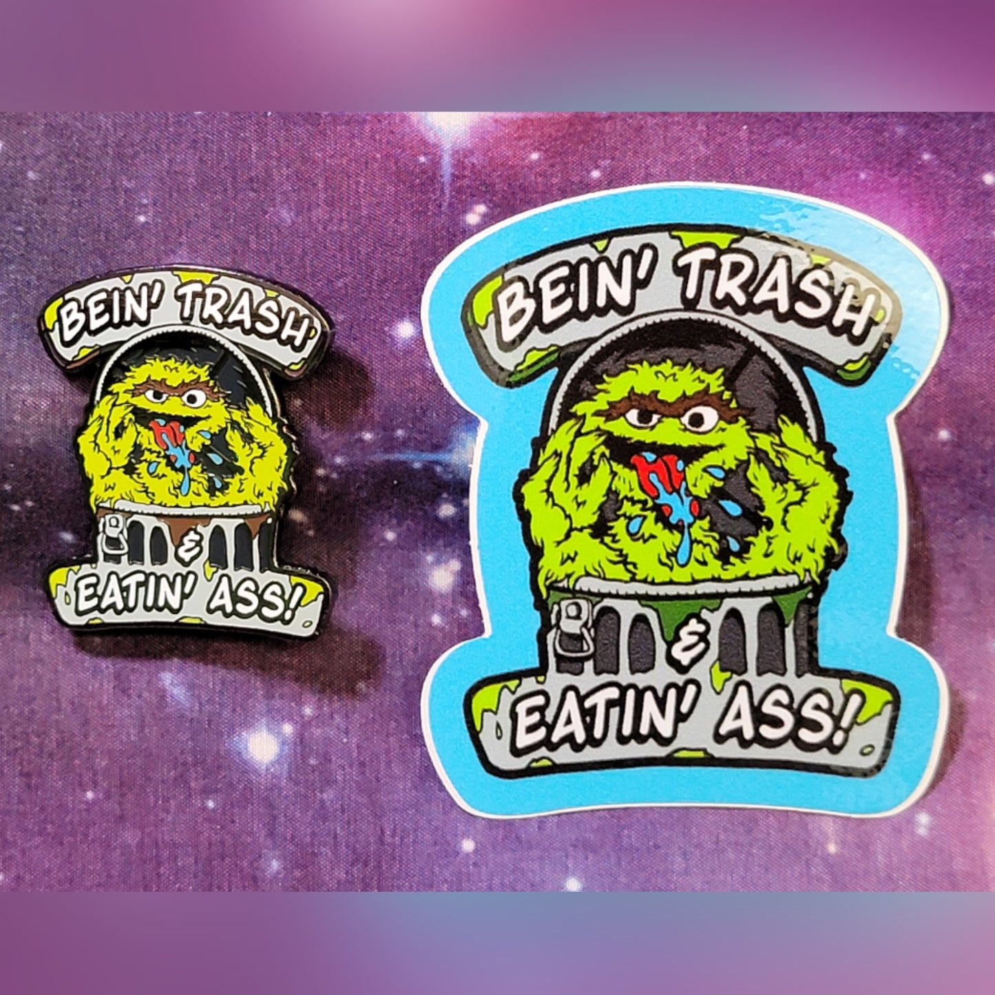 Bein Trash enamel pin