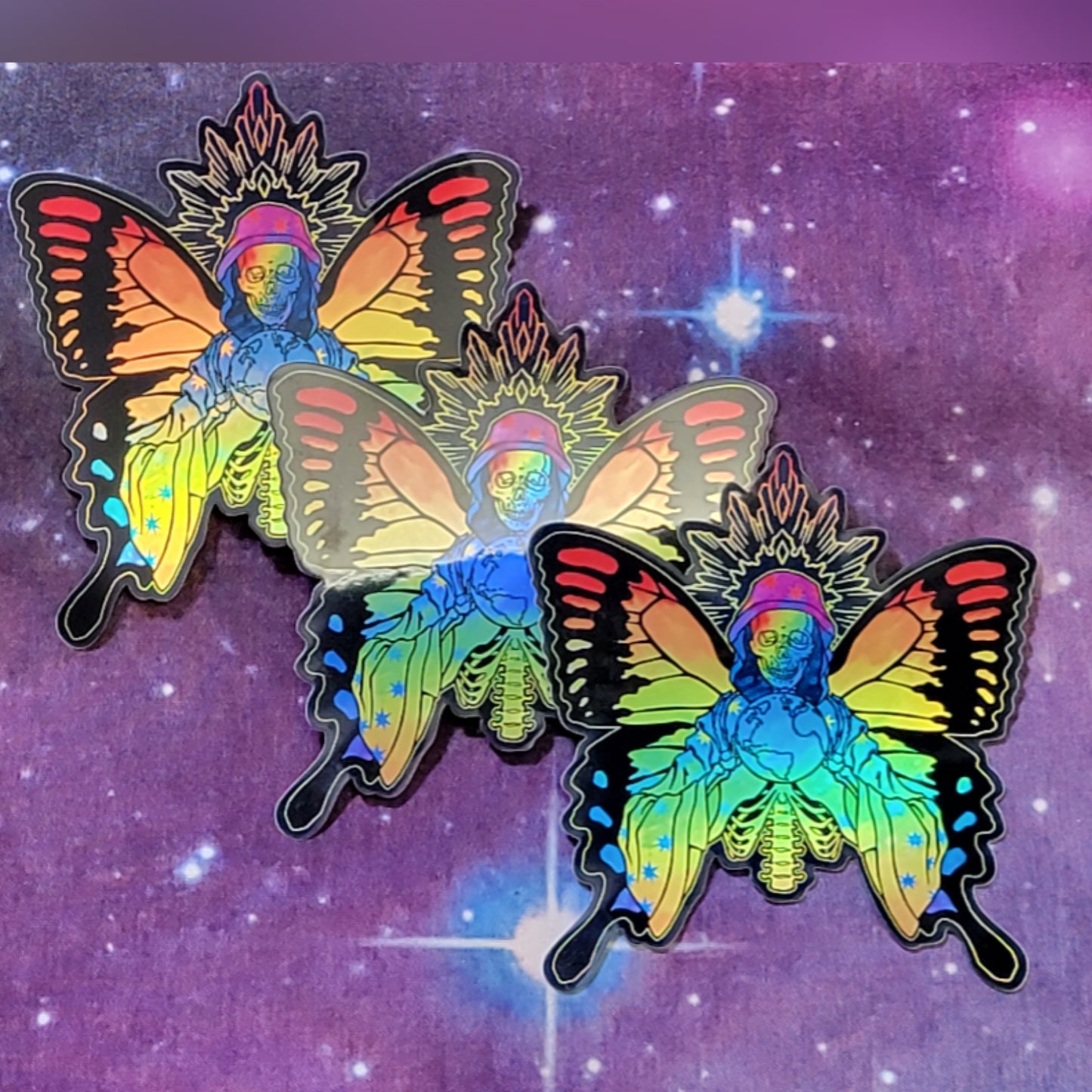 La Santisima Muerte Holographic vinyl sticker