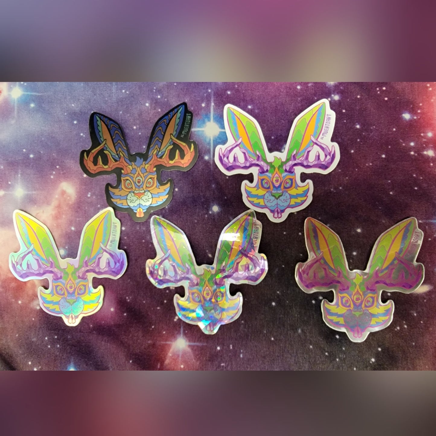 Cosmic Jackalope glossy vinyl sticker