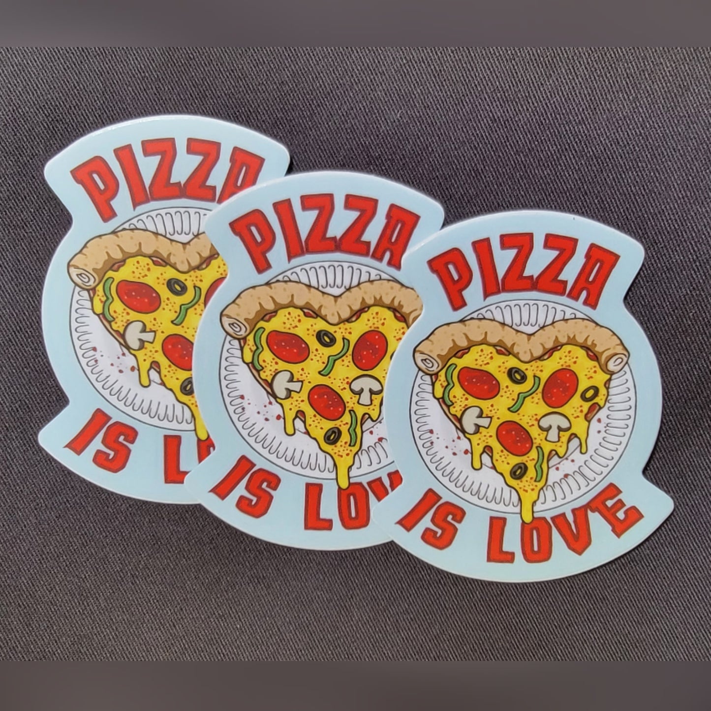 Pizza is Love vinyl sticker
