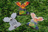 Rise enamel pin
