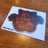 Sex, Catnip and Rock N Roll vinyl sticker