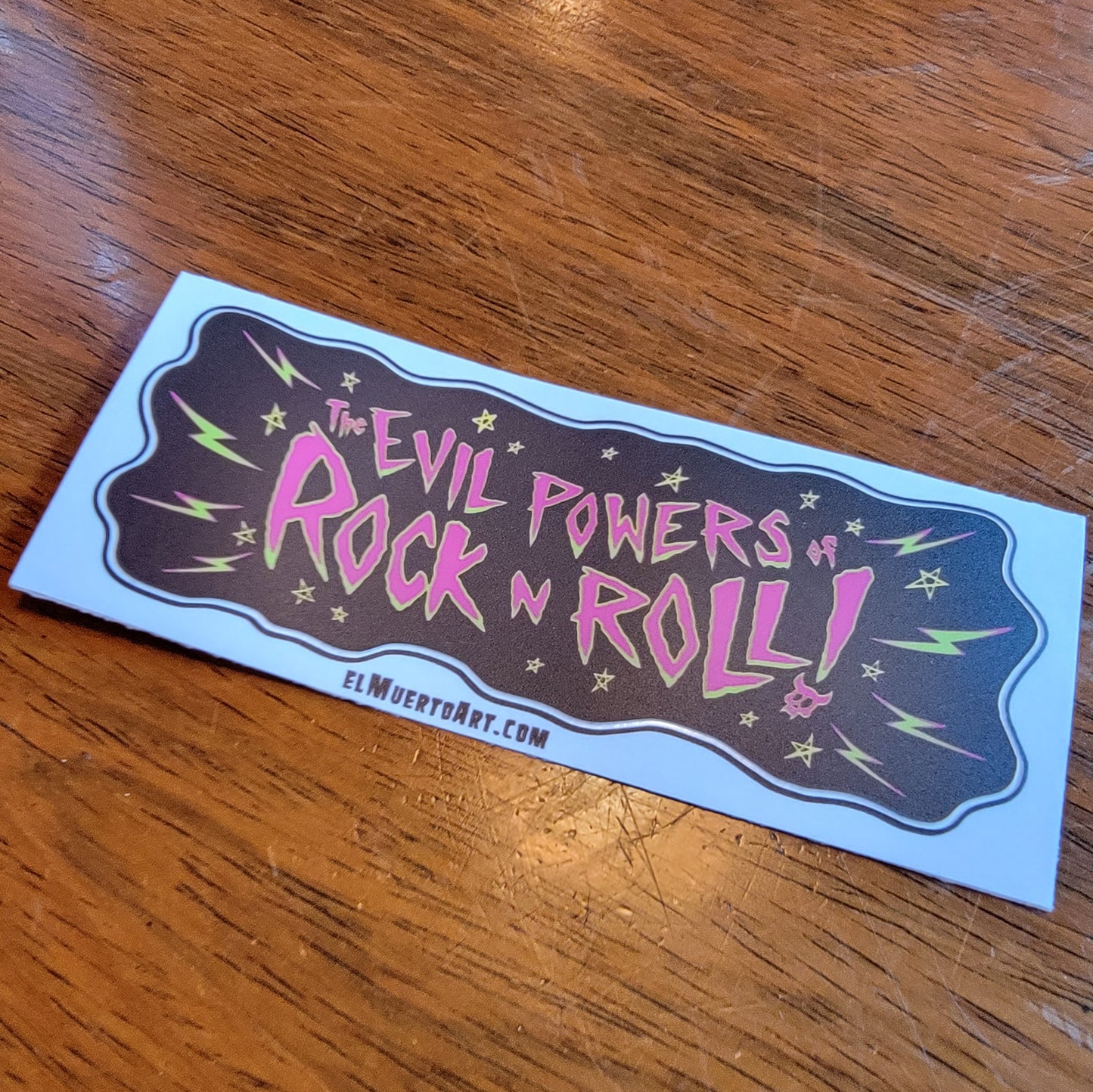 Evil Powers of Rock N Roll cut out vinyl sticker