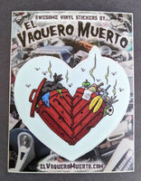 I've Got A Garbage Heart cut out vinyl sticker