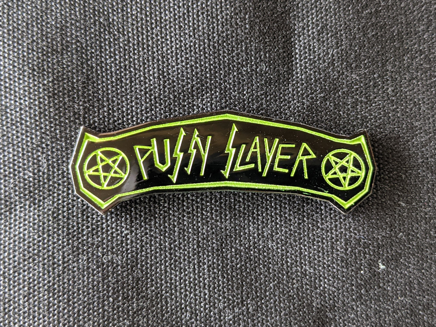 Pussy Slayer enamel pin
