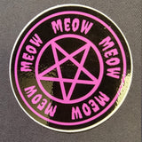 Meow Pentagram glossy vinyl sticker
