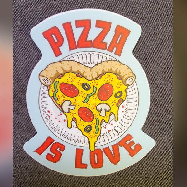 Pizza is Love vinyl sticker